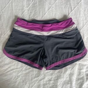 Lululemon Groovy Shorts - Grey and Purple - Size 6